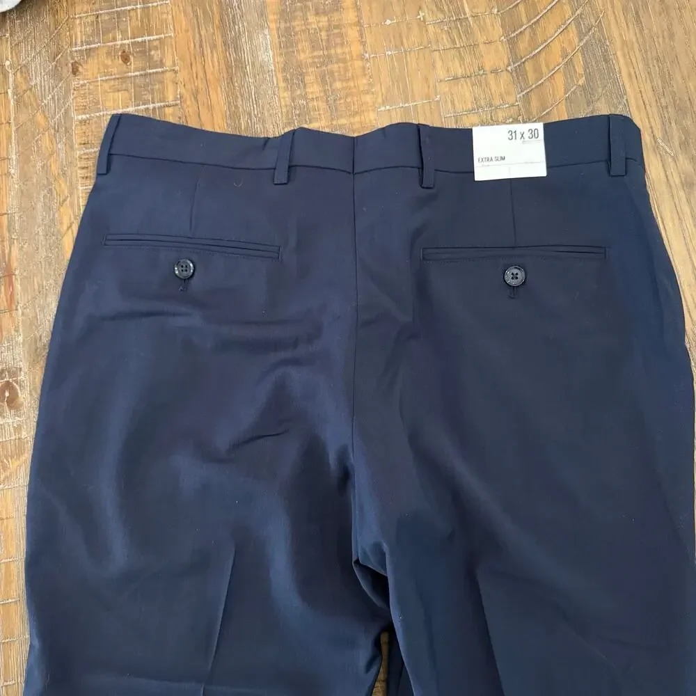 Brand new with tags express men navy blue suit set- pants and jacket